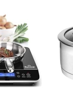 LCD Portable Double Induction Cooktop 1800W Digital Electric Countertop  Burner Sensor Touch Stove